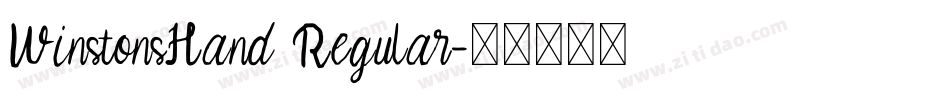 WinstonsHand Regular字体转换